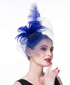 img 1 attached to 🎩 Navy Fascinators Headband Headpiece FM02: Women's Accessories and Special Occasion Accessories for Kentucky