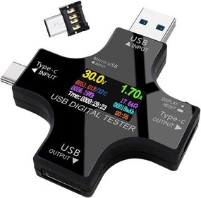 img 4 attached to 💡 USB Tester Type C Meter - USB Digital Multimeter Amperage Power Capacity Reader & USB C Current Voltmeter & Voltage Monitor Tester & Amp Amperage Charging USB Detector Checker DC 0-30V/0-6.5A: Complete USB Testing Solution