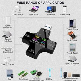 img 3 attached to 💡 USB Tester Type C Meter - USB Digital Multimeter Amperage Power Capacity Reader & USB C Current Voltmeter & Voltage Monitor Tester & Amp Amperage Charging USB Detector Checker DC 0-30V/0-6.5A: Complete USB Testing Solution