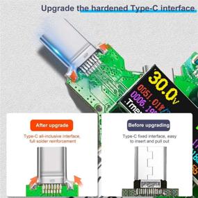 img 2 attached to 💡 USB Tester Type C Meter - USB Digital Multimeter Amperage Power Capacity Reader & USB C Current Voltmeter & Voltage Monitor Tester & Amp Amperage Charging USB Detector Checker DC 0-30V/0-6.5A: Complete USB Testing Solution