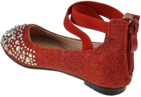 img 2 attached to 👧 Larissa 83K Rhinestone Ballerina Flats - Perfect Shoes for Girls