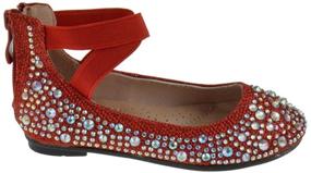 img 3 attached to 👧 Larissa 83K Rhinestone Ballerina Flats - Perfect Shoes for Girls