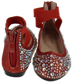 img 1 attached to 👧 Larissa 83K Rhinestone Ballerina Flats - Perfect Shoes for Girls