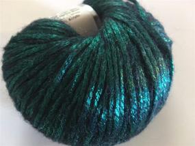 img 3 attached to 🎸 Emerald Green Rock Star Metallic Shine Nylon Wool Blend Yarn - 50g