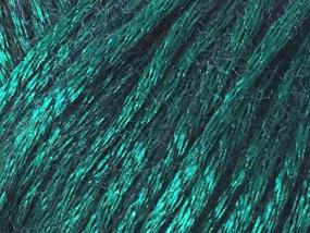 img 4 attached to 🎸 Emerald Green Rock Star Metallic Shine Nylon Wool Blend Yarn - 50g