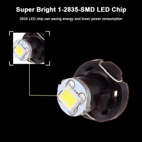 img 2 attached to 💡 cciyu 10 упаковка светодиодных ламп Neo Wedge 2835 SMD белого цвета для вентиляции и климат-контроля HVAC формата T4/T4.2