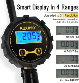 img 2 attached to 🚲 AZUNO Bike Tire Inflator: Pressure Gauge & Air Compressor Tool for Presta and Schrader Valves