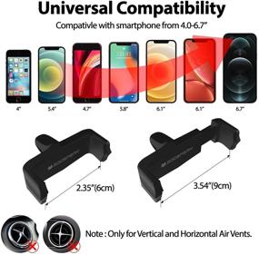 img 1 attached to 📱 2-Pack Goospery Universal Car Phone Mount with Air Vent Clip - Hands-Free Cradle Holder for iPhone, Galaxy, Huawei, Xiaomi, Google, OnePlus, and Most Smartphones