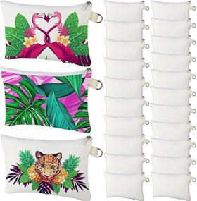 img 4 attached to 💼 Multi-Purpose Sublimation Blanks Cosmetic Bags: DIY Heat Transfer Makeup & Toiletry Pouches