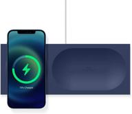 elago ms charging tray - magsafe compatible magnetic wireless charger tray, suitable for iphone 13 and other wireless charging phones [jean indigo] [charging cable not included] logo