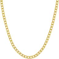 🔗 lifetime jewelry 24k real gold plated beveled cuban link curb chain necklaces in 3mm & 9.5mm logo