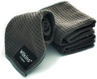 🧼 wilkins 3d microfiber cleaning towels: versatile waffle weave towels for shoes, bags, glasses, cars, and electronics - 12x12 in, pack of 3 logo