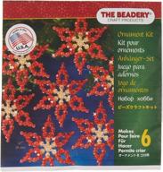 🎄 beadery bok 3056 ornament: create stunning 3 5 inch poinsettias with beading & jewelry making kit logo