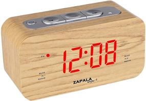 img 2 attached to ⏰ ZAPALA Wake-Up Alarm Clock with Radio for Bedroom or Kitchen, Large Display, Dual Alarms, Sleep & Snooze Function, FM Radio with 10 Pre-set Stations, Adjustable Brightness, Wooden Cabinet, Battery Backup