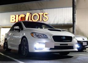 img 1 attached to Улучшенные дневные ходовые огни LED белого цвета Xenon для Subaru WRX/STi 2015-2017 с финишной покрышкой в стиле JDM "Piano Black" для фар-противотуманок