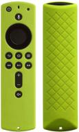 чехол для пульта дистанционного управления fir tv stick 2020 / fir tv stick 4k / fir tv stick (2-го поколения) / fir tv (3-го поколения) - чехол из силикона auswaur для защиты пульта дистанционного управления совместимый с управлением голосом alexa - зеленый. логотип