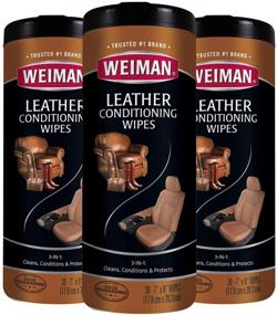 img 4 attached to 🛋️ Weiman Leather Wipes - 3 Pack: Ultimate Cleaning, Conditioning, and UV Protection for Leather Furniture, Car Seats, Shoes, and More!