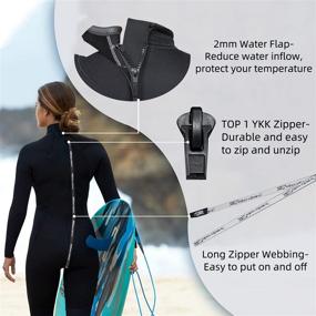 img 1 attached to 🏊 Women's 3mm Wetsuit - Ravani Freediving Wetsuit for Women with Neoprene, Long Sleeve for Surfing, Diving, Swimming, and Kayaking