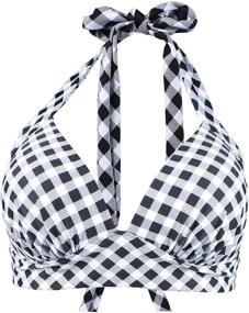 img 4 attached to 👙 Futurino Vintage Pattern Swimsuits: Women's Clothing in Swimsuits & Cover Ups - Stylish and Retro Swimwear for Women