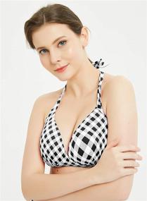 img 3 attached to 👙 Futurino Vintage Pattern Swimsuits: Women's Clothing in Swimsuits & Cover Ups - Stylish and Retro Swimwear for Women