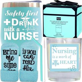 img 4 attached to 👩 Nurse Gifts - Women Nurses, Nursing Tumbler - Drink Safely with a Nurse, New Nurse Gift Ideas - Nurse Week & Appreciation Gifts, Best Nurse Ever Cups