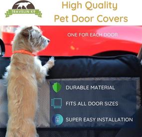 img 3 attached to 2-Pack Travelin K9 Car Door Protectors: Safeguard Your Car's Interior from Pet Scratches! Fits 19-28 Inch Windows, Anti-Sliding Nylon Backing, Easy Attachment, Durable Luggage Grade Oxford Fabric