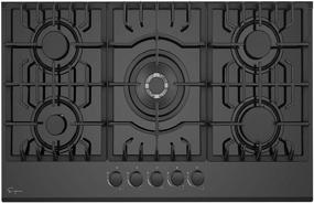 img 4 attached to 🔥 Empava 30-Inch Gas Stove Top Cooktop with 5 Italy Sabaf Sealed Burners, NG/LPG Convertible - Black Tempered Glass