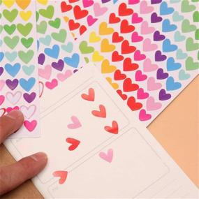 img 2 attached to 🎨 Yansanido Decorative Heart-Shaped Adhesive in Vibrant Colors: Perfect for DIY Crafts and Decoration