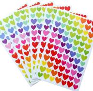 🎨 yansanido decorative heart-shaped adhesive in vibrant colors: perfect for diy crafts and decoration logo