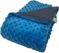 🧩 barmy weighted lap pad for kids: 5lb sensory lap blanket with removable washable cover - aqua blue, 100% cotton inner weighted blanket (24"x24") logo