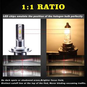 img 3 attached to Конверсионный набор лампочек для LED фар H7: A-1ux Все в одном с CSP чипами для превосходного света на дальний и ближний свет - 10800LM Холодный белый 6000K.