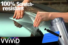 img 3 attached to 🎨 Premium VViViD Clear Paint Protection Vinyl Wrap Film Kit - 12 Inch Size with 3M Squeegee and Black Felt Applicator (12"x72")