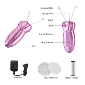 img 1 attached to 🌸 WAYCOM Ladies Facial Hair Remover: Electric Women's Beauty Epilator for Easy Threading and Hair Removal, Shaving, Face Massaging - Delicate Purple Device Depilation