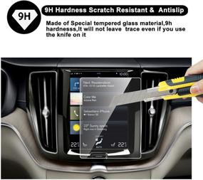 img 1 attached to 📱 Premium HD Clear Tempered Glass Screen Protector for 2018 2019 Volvo XC60 Sensus Navigation System - Ultimate Car In-Dash Screen Protection by RUIYA