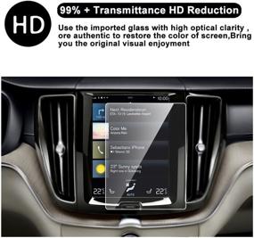 img 3 attached to 📱 Premium HD Clear Tempered Glass Screen Protector for 2018 2019 Volvo XC60 Sensus Navigation System - Ultimate Car In-Dash Screen Protection by RUIYA