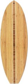 img 4 attached to 🏄 Surfboard Shaped Bamboo Cutting Board, 23x7.5 Inches