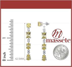 img 3 attached to 💎 Stunning MASSETE Sterling Simulated Earrings: Versatile Earrings for Girls' Jewelry Collection