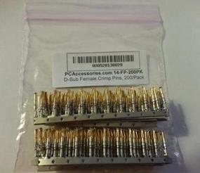 img 1 attached to 💻 Enhanced PC Accessories - Connectors Pro D-Sub Female Crimp Pins, 200/Pack with Gold & Tin Plated DB Crimp Pin