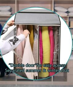 img 1 attached to 👗 MISSLO 43" Hanging Garment Bags - Ideal Storage Solution for Dust-free Clothes, Featuring Large Clear Window and Triple-Zipper Opening - Set of 2 (Rack not included)