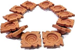 img 1 attached to Celebrate Diwali with Craftsman's 12 Pc Clay Diya Set - Handmade Terracotta 🪔 Earthen Vilakku Oil Lamps, Cotton Wicks for Puja Pooja, Deepawali Decoration & Indian Gift Items