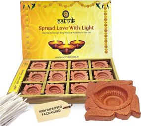 img 4 attached to Celebrate Diwali with Craftsman's 12 Pc Clay Diya Set - Handmade Terracotta 🪔 Earthen Vilakku Oil Lamps, Cotton Wicks for Puja Pooja, Deepawali Decoration & Indian Gift Items