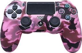 img 2 attached to Pink PS4 Controller Skins RALAN – Silicone Cover Skin Protector for PS4 Slim/Pro Controller with 6 Pink Pro Thumb Grips and 2 Skull Cap Grips – Camouflage Pink Design