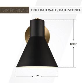 img 2 attached to 🌟 Sleek Satin Brass Sea Gull Lighting Vanity Sconce - Towner Wall/Bath Fixture