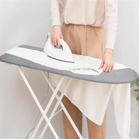 img 2 attached to 🔍 Reflective Silicone Ironing Board Cover, ZC MALL NAMEWAH, 15x54inch, Velcro Straps, Large and Standard Board Compatible, Silver