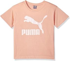 img 1 attached to Футболка PUMA Girls Archive персикового цвета