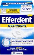 💎 efferdent overnight whitening denture cleanser tablets - 90 count logo