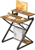 noblewell small gaming desk with monitor stand and storage shelf - perfect for office, gaming, study, and writing in small spaces logo