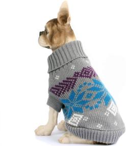 img 1 attached to 🐾 HAPEE Diamond Plaid Sweater for Cats and Dogs - Stylish Pet Apparel and Accessories for Dogs - Pet Sweatshirt