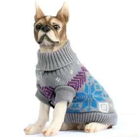 img 3 attached to 🐾 HAPEE Diamond Plaid Sweater for Cats and Dogs - Stylish Pet Apparel and Accessories for Dogs - Pet Sweatshirt