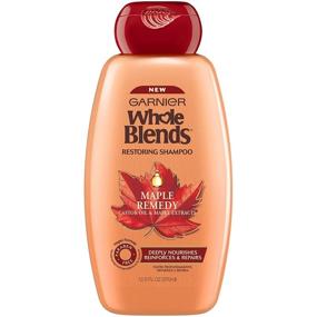 img 3 attached to 🍁 Garnier Whole Blends Maple Remedy Shampoo & Conditioner Set - Paraben Free Vegan Formula - 12.5 FL OZ (370 mL) per Bottle